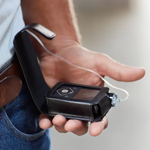 Myabetic Vertical Leather Flip Case | Premium Pump Holster - Image 2