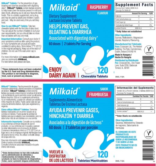Milkaid Tablets 120s (Raspberry Flavour) - Image 9