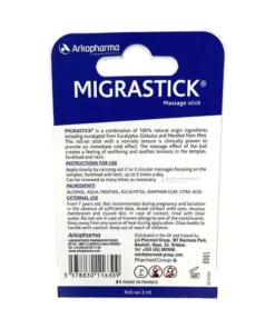 Alternative view of Migrastick Roll-On | Natural Headache & Migraine Relief Massage Stick with Menthol & Eucalyptus